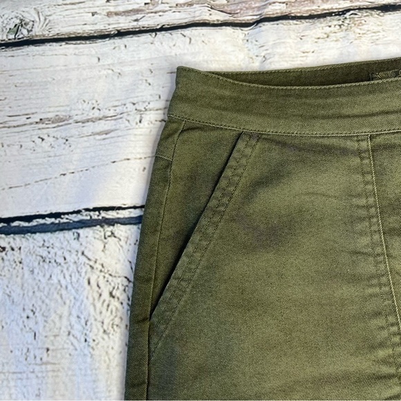 PrAna Kara Olive Green Denim Skirt Size 2 - Picture 4 of 9